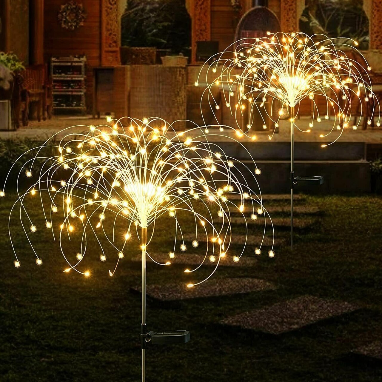 Solar LED Firework Lights for Outdoor Path Lawn Garden Decor